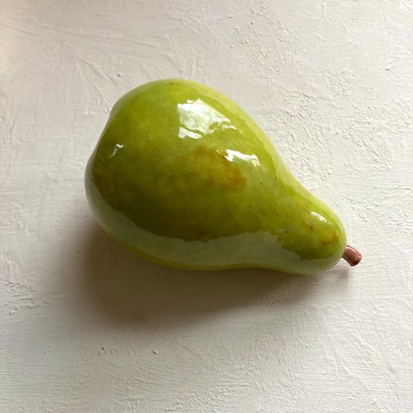 Life-Size Handmade Ceramic Pear - Picture 1 of 2